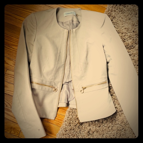 Calvin Klein tan blazer - Picture 1 of 3